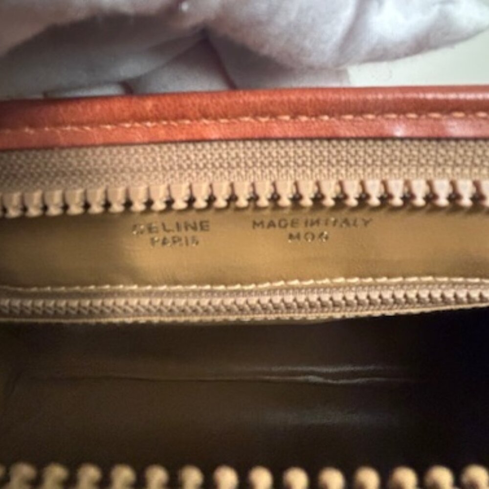 😘CLEAN😘 CELINE Triomphe Macadam Zip Around Document Pouch - Picture 12 of 15